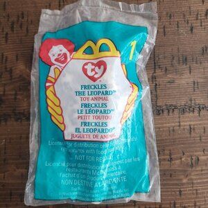 TY Teenie Beanie Babies "Freckles the Leopard" #1 McDonald Happy Meal Toy